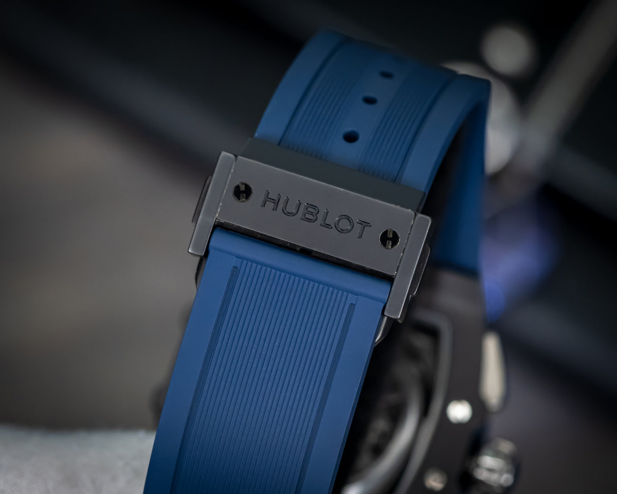 HUBLOT SPIRIT OF BIG BANG BLUE & BLACK CERAMIC CHRONOGRAPH 641.CI.7170.LR