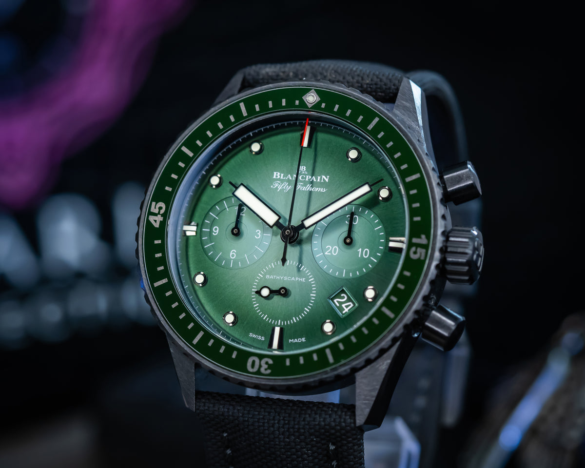 BLANCPAIN FIFTY FATHOMS BATHYSCAPHE CHRONOGRAPH FLYBACK GREEN 5200-0153-B52A