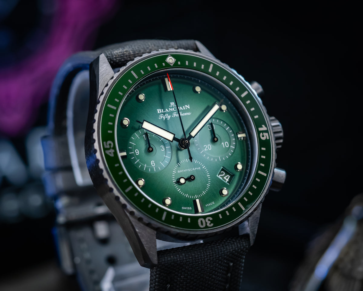 BLANCPAIN FIFTY FATHOMS BATHYSCAPHE CHRONOGRAPH FLYBACK GREEN 5200-0153-B52A