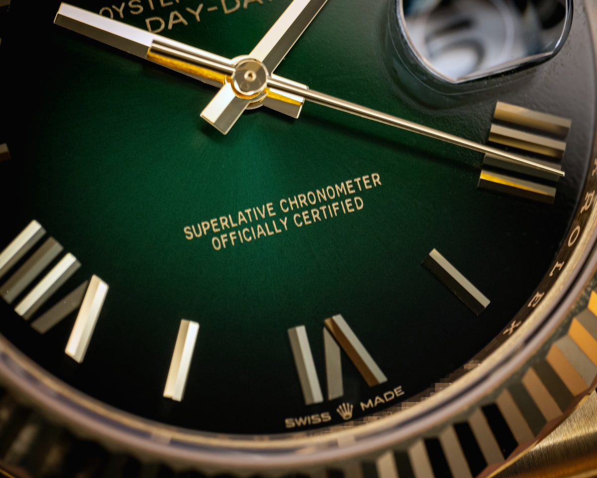 Rolex Day Date 40 Green Ombré Dial 18K Yellow Gold 228238