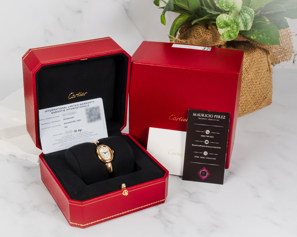 Cartier 18k Rose Gold Baignoire Mini Size 15 WGBA0047