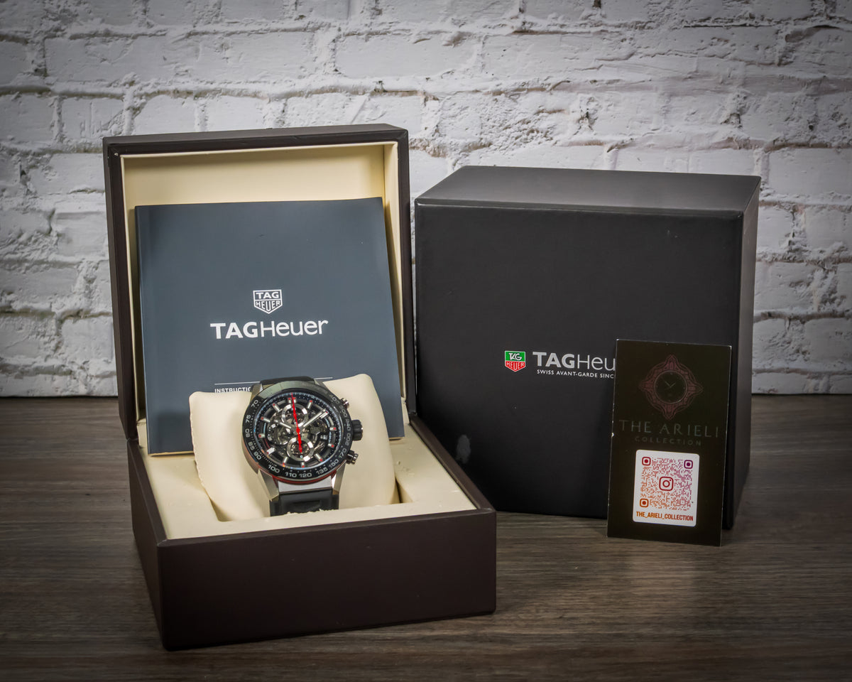 TAG HEUER CARRERA CALIBRE 01 SKELETON CHRONOGRAPH CAR2A1Z.FT6044