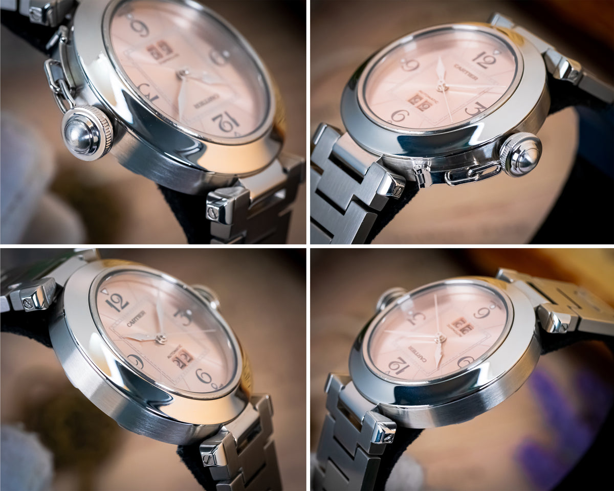CARTIER PASHA BIG DATE PINK DIAL LADIES WATCH – W31058M7