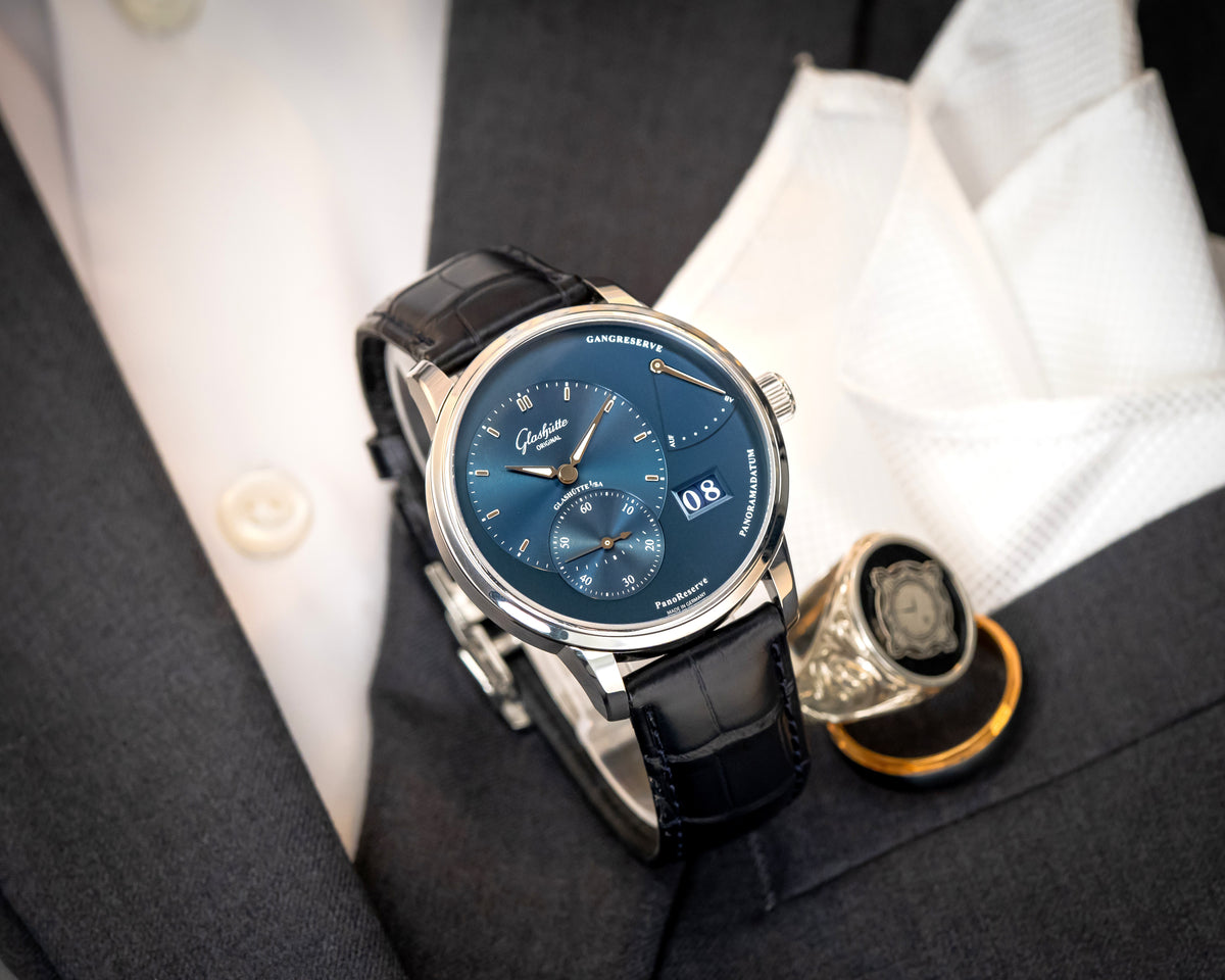 Glashutte Original PanoReserve Blue Dial – 1-65-01-26-12-61